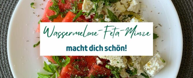 Wassermelone-Feta Salat mit Minze